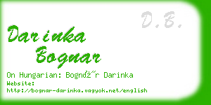 darinka bognar business card